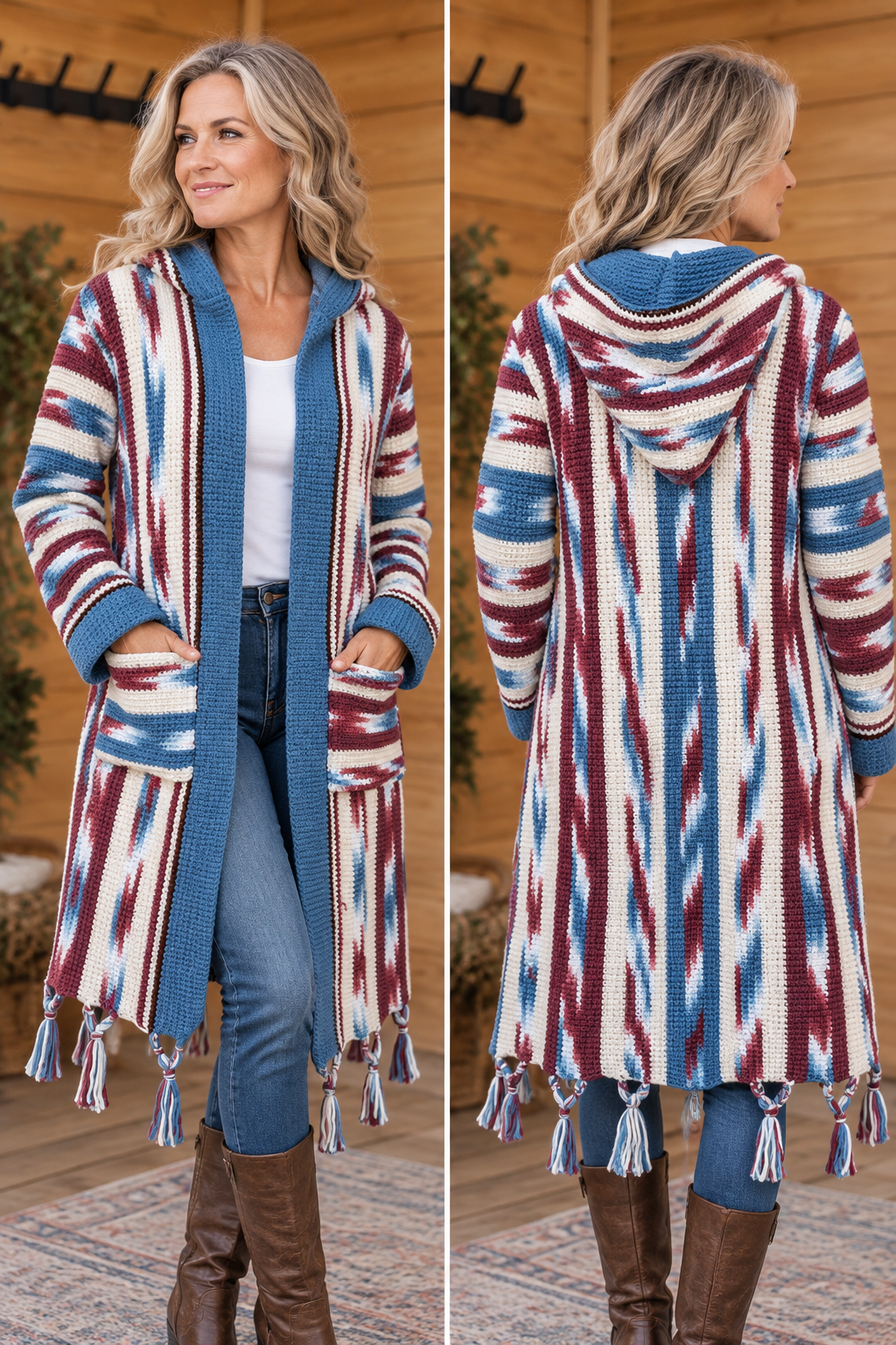Vintage afghan sweater/jacket